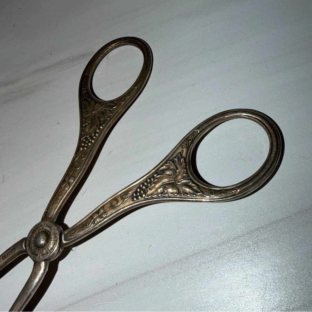 Antique Brass Tea Pastry Tongs from Sweden